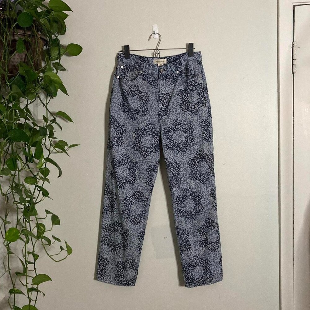 Madewell The Perfect Vintage Straight Jean in Quilted Floral Women's Size 28